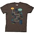 Doctor Who Worlds in Time Game Brown T-Shirt